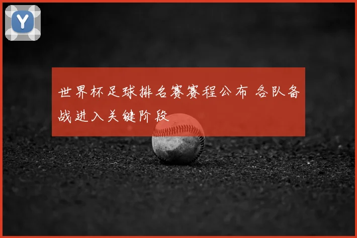世界杯足球排名赛赛程公布 各队备战进入关键阶段